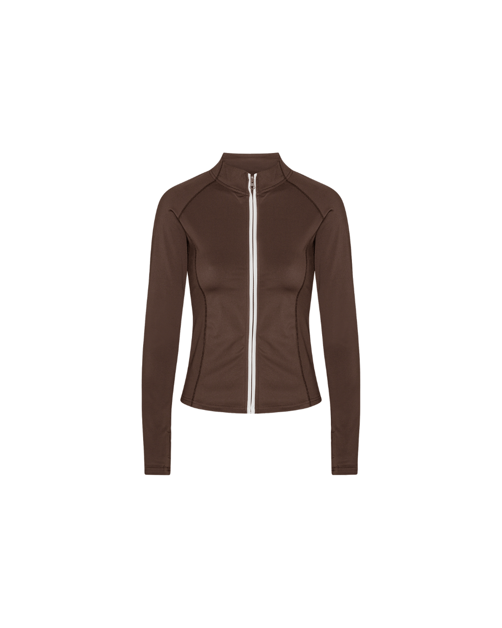 Active Zip Blouse - Pecan Brown