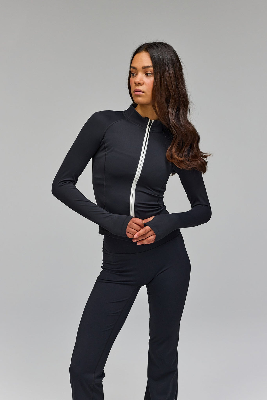 Active Zip Blouse - Black